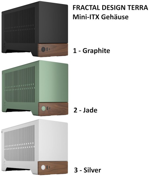 Wohnzimmer Mini Design Komplett PC mit AMD Ryzen 7 - 7800X3D - RTX 4060 - 32 GB Ram