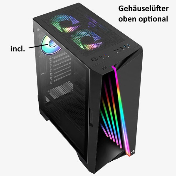 Gamer-PC mit AMD Ryzen 7 9800X3D - WiFi 6E - RTX 4070 - B650 - 32 GB Ram